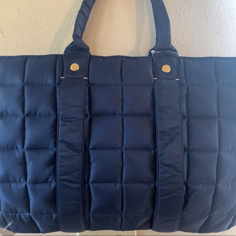 Tropezienne Quilted Nylon Tote CLARE V.